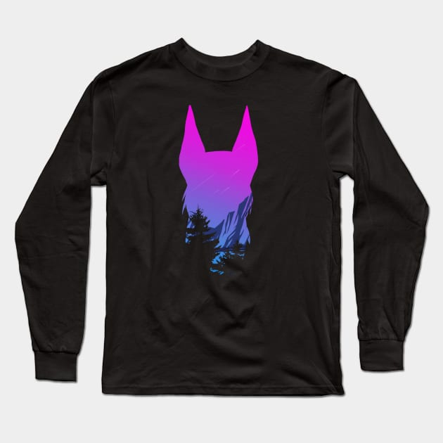 Watercolor Wolf Long Sleeve T-Shirt by Kyra_Clay